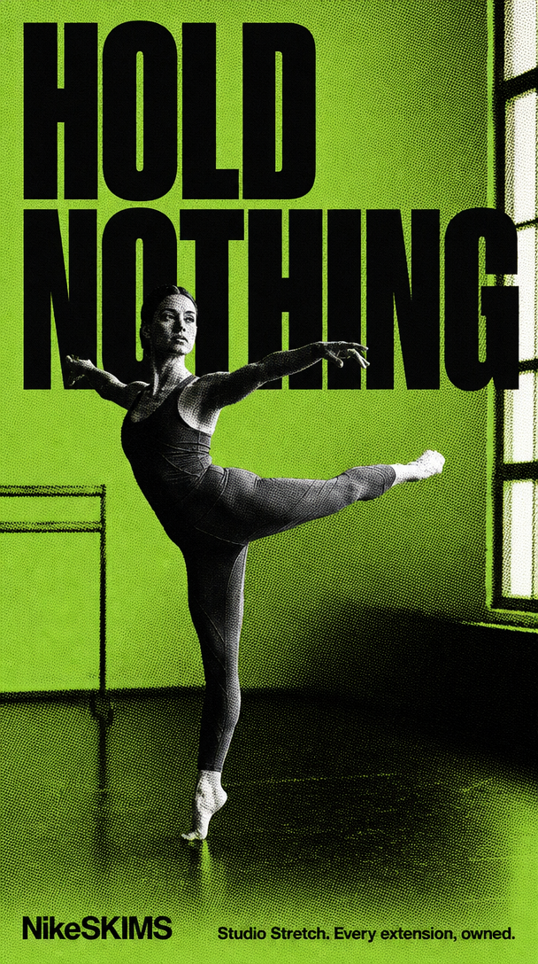 NikeSKIMS — Hold Nothing studio ad