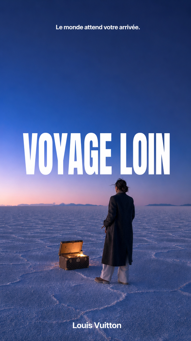 Louis Vuitton — Voyage Loin landscape ad